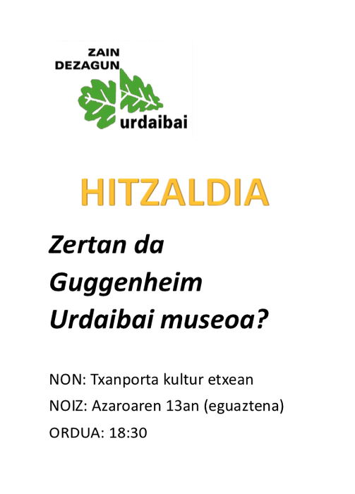 Zertan da Guggenheim Urdaibai museoa?