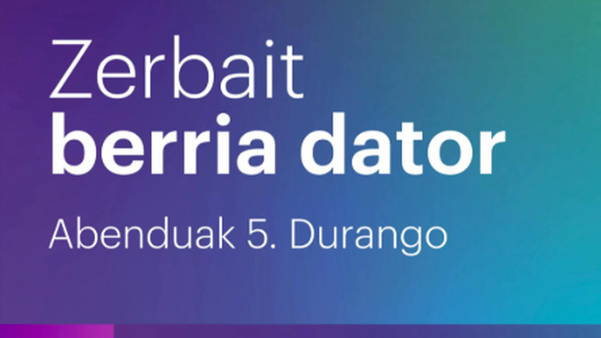 "Zerbait berria" aurkeztuko dute Durangoko Azokan