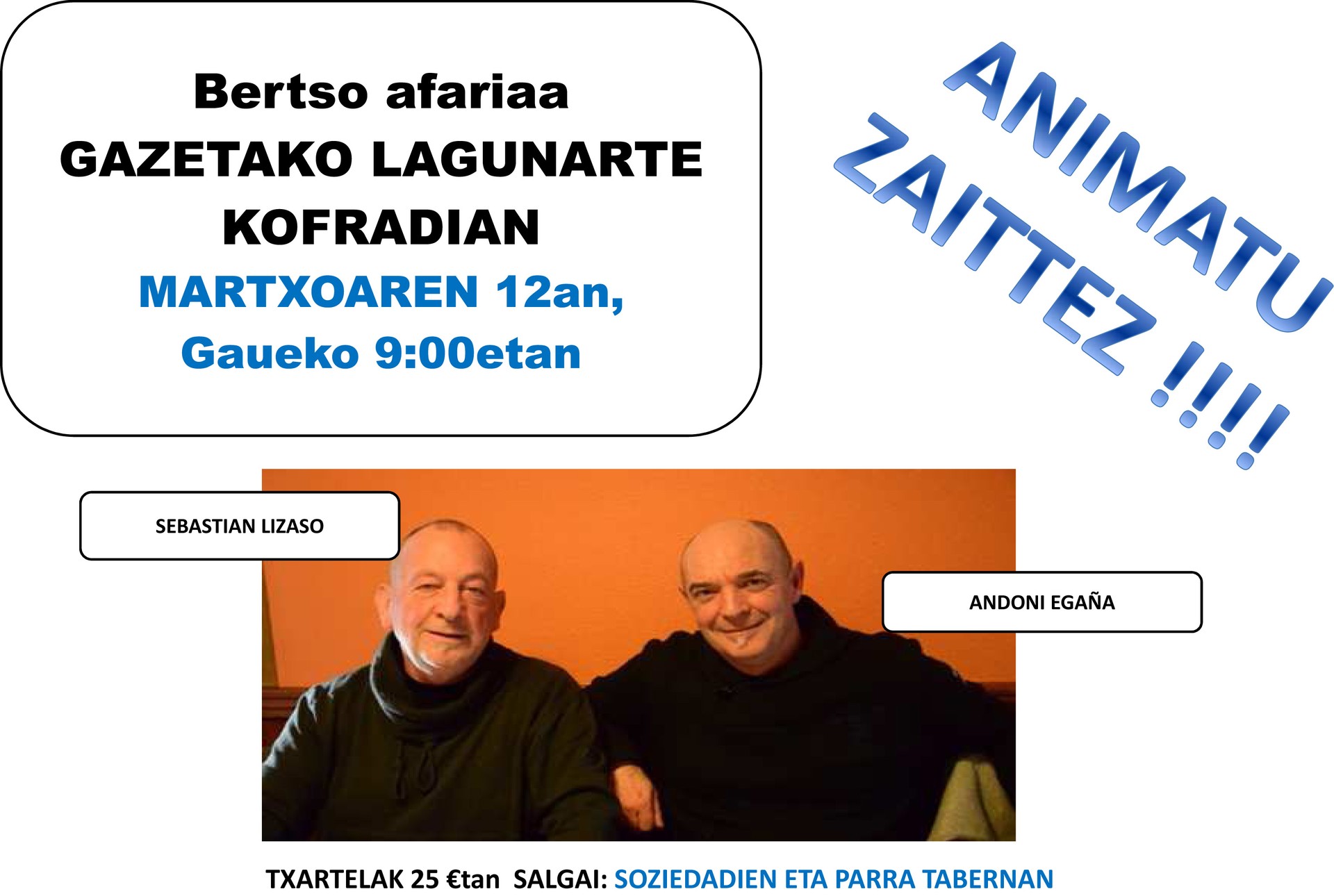 Bertso afaria Elorrioko Gazetan