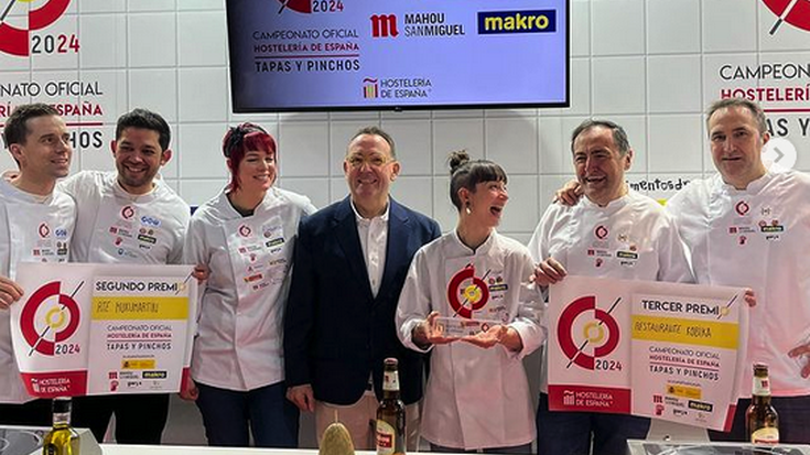 Kobika jatetxeko 'Mr. Rabbit' pintxoa hirugarren, Madrilen egin den Espainiako txapelketan