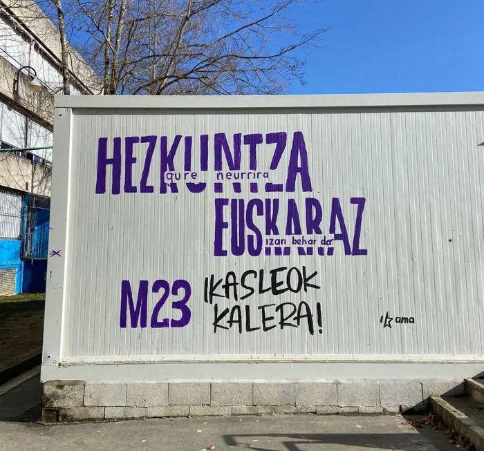 Martxoaren 23an "hezkuntza euskaldun baten alde" mobilizatzera deitu dute