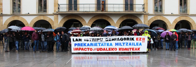 Prekarietateari aurre egiteko neurriak eskatu dituzte gaurko kontzentrazioan