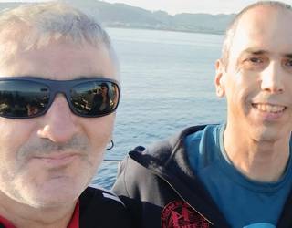 Aitor Iturriagak eta Bittor Zabalak Batalla de Rande zeharkaldia osatu dute igerian