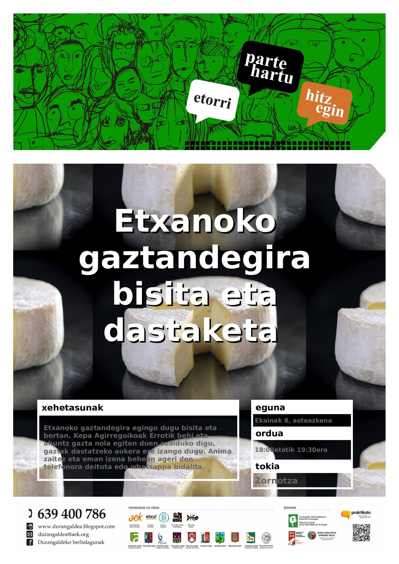 Etxanoko gaztandegira bisita eta dastaketa