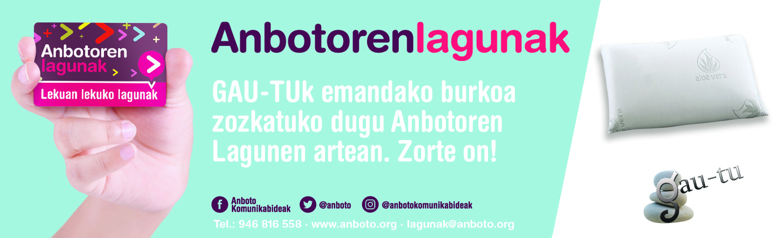 Gau-Tuk emandako burkoa zozketatuko du ANBOTOk