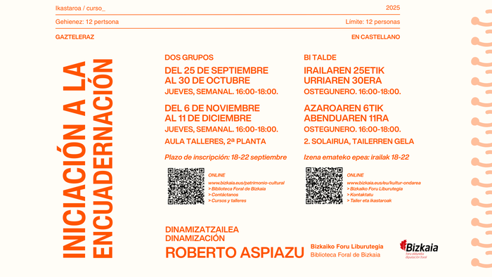 Ikastaroa: Iniciación a la encuadernación