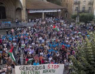 Palestinaren aldeko diru bilketa hasi dute Elorrion