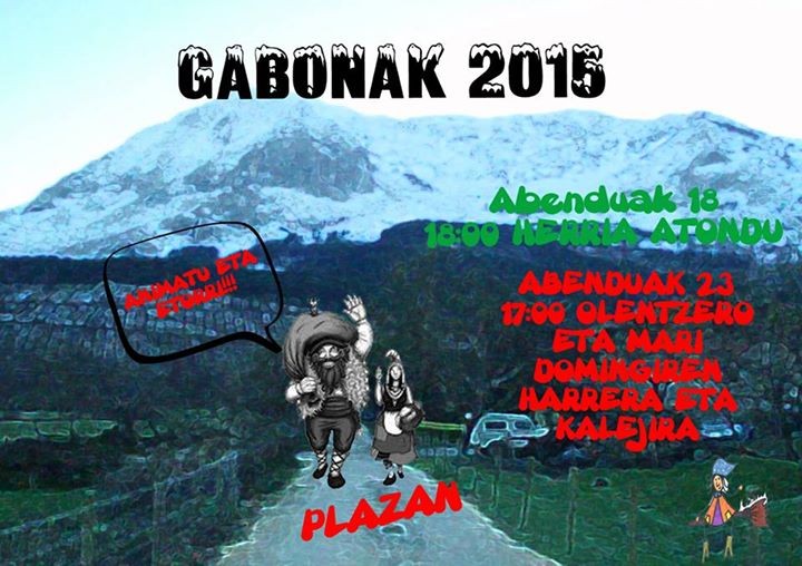 Badatoz Olentzero eta Mari Domingi Anbototik