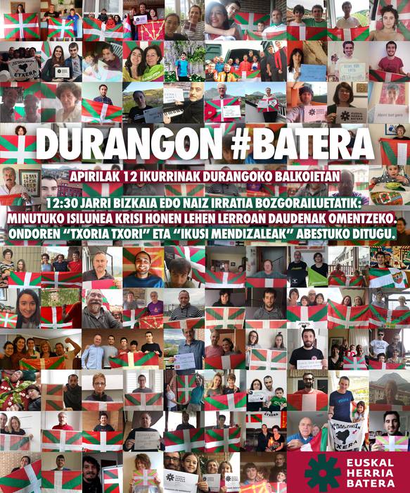 Hainbat durangarrek #EuskalHerriaBatera dinamikarekin bat egin dute