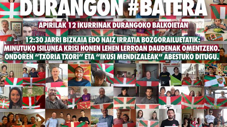Hainbat durangarrek #EuskalHerriaBatera dinamikarekin bat egin dute