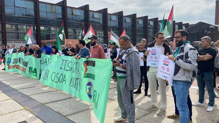 [ARGAZKI GALERIA]: ELA sindikatuak Israeli boikot egitera deitu du