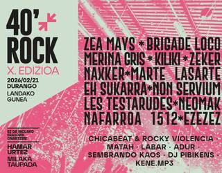 40 Minutu Rock elkartasun jaialdirako sarrerak