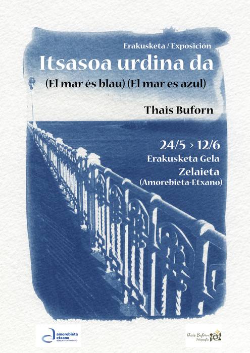 Thais Bufornen 'Itsasoa urdina da' erakusketa ikusgai dago Zornotzako Zelaieta zentroan