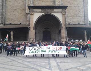 Palestinaren aldeko mobilizazioa egin dute Elorrion