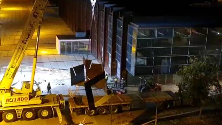 [BIDEOA] Bart kendu dute Jesus Jauregiren eskultura Landako Gunetik