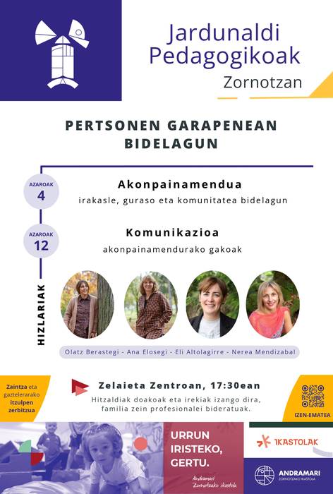 Jardunaldi Pedagogikoak Zornotzan: "Pertsonen garapenean bidelagun"