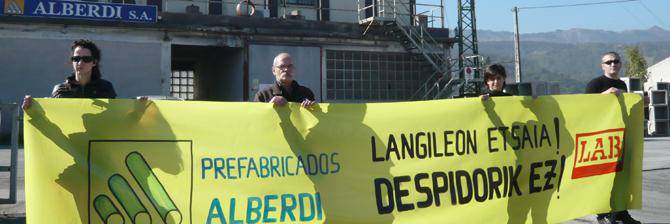 Prefabricados Alberdin eraso "larria" salatu du LAB sindikatuak