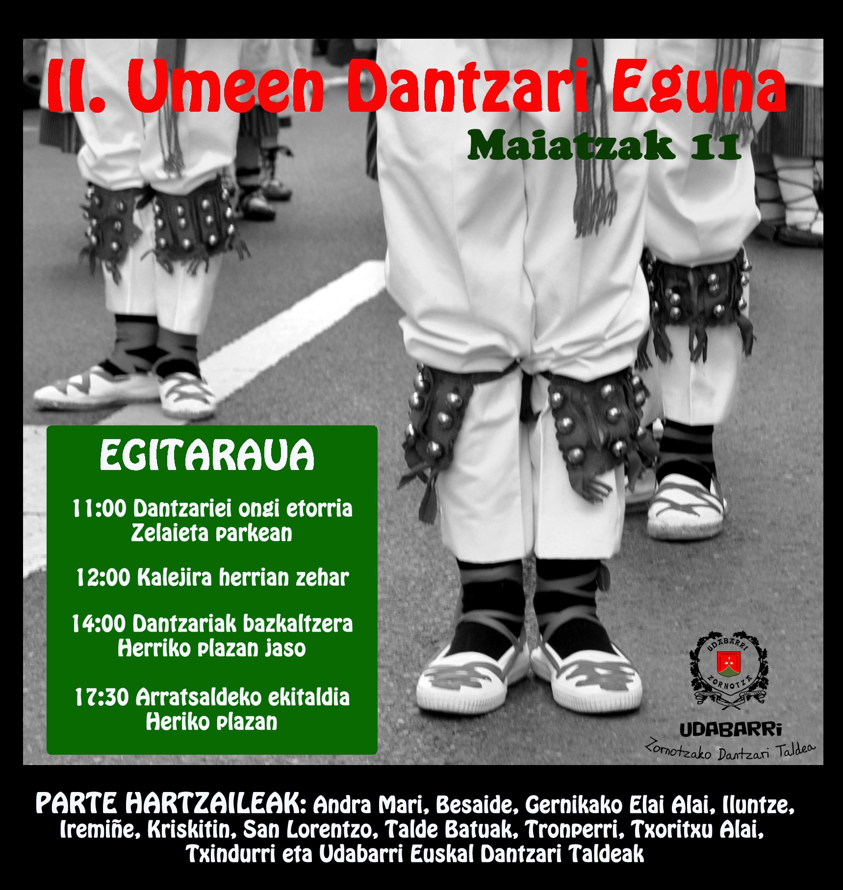 Zornotzako II. Umeen Dantzari Eguna ospatuko da domekan