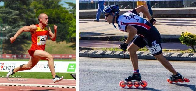 Patinatzailea korrikalariaren kontra 100 metrotan: Nork irabaziko du?
