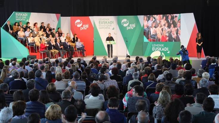 'Lehenik Euskadi' goiburua eta bere zerrendak aurkeztu ditu EAJk, Espainiako hauteskundeetarako