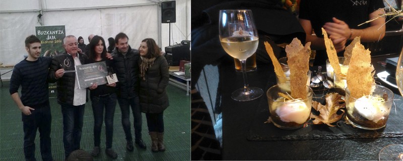 Xara tabernako 'Txantxibiri' pintxoak jaso ditu Buzkantza jaiko bi sari nagusiak