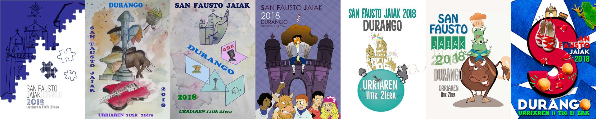 7 kartel aukeran, San Fausto jaiak iragartzeko