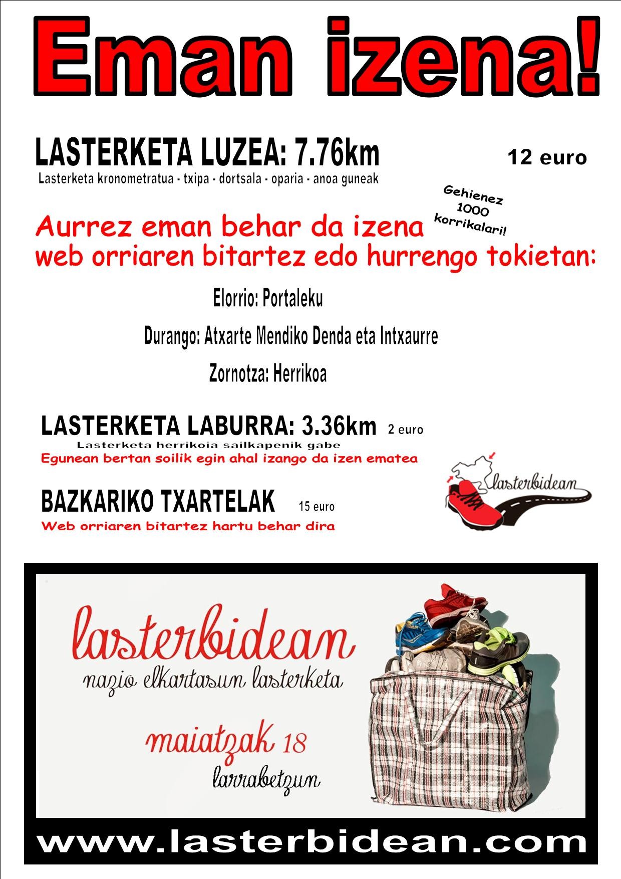 Izen emateako aukera zabalik!