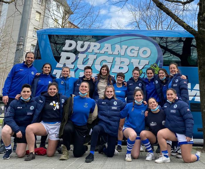 Durango Rugby Taldeko emakumeak Euskal Ligako txapeldun geratu dira