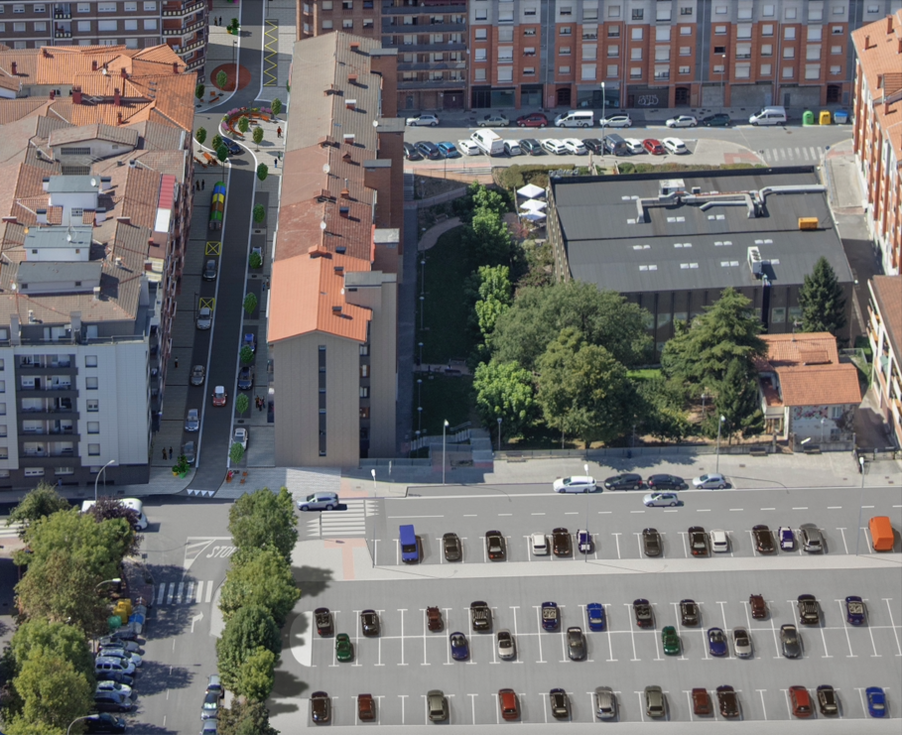Udan hasi gura dituzte Antso Estegiz kalearen eta Madalena plazaren berrurbanizatze lanak Durangon