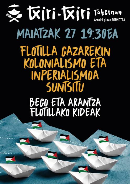 'Flotilla Gazarekin. Kolonialismoa eta inperialismoa suntsitu'