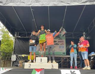 Aitor Ajuria eta Malen Osa nagusi Anboto Kilometro Bertikalean