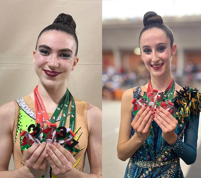 Mailaz maila, dominak pilatu dituzte harrobiko gimnastek