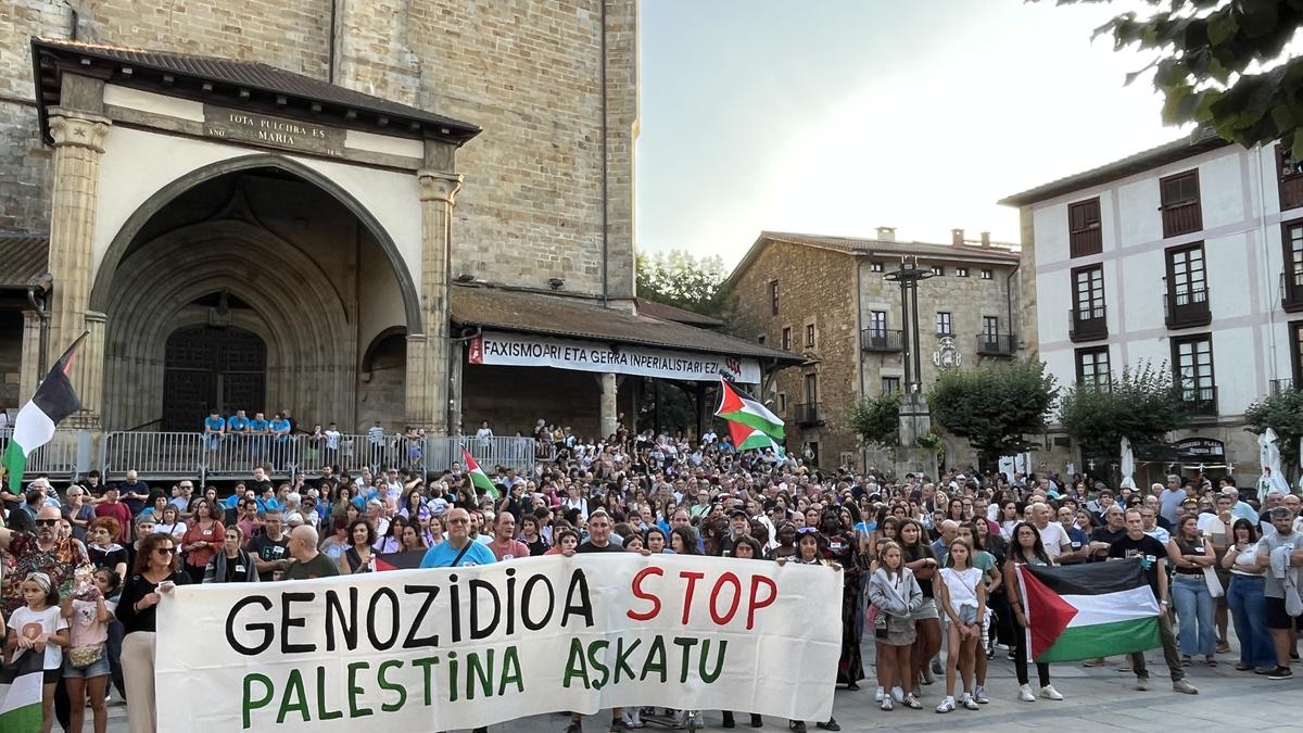 "Palestinaren aurkako genozidioak" jarraitzen duela salatzeko manifestazioa egingo dute Elorrion
