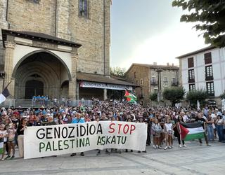 "Palestinaren aurkako genozidioak" jarraitzen duela salatzeko manifestazioa egingo dute Elorrion