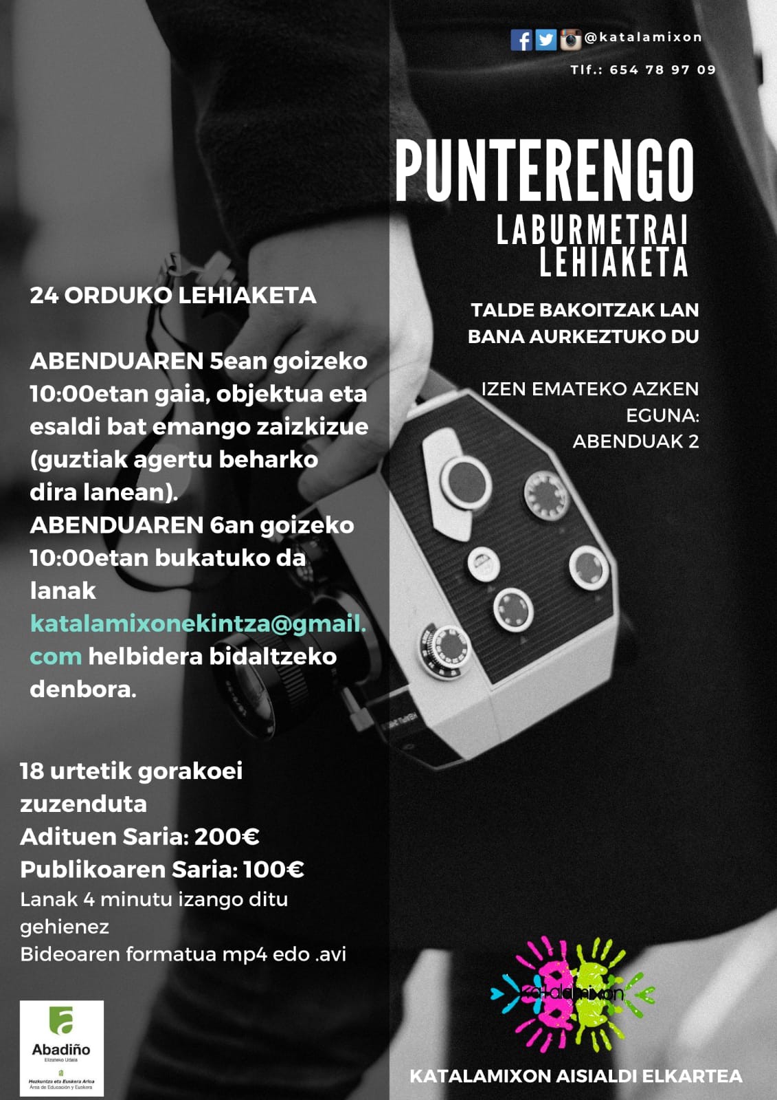 Punterengo Laburmetrai Lehiaketa antolatu du Katalamixon Aisialdi Elkarteak