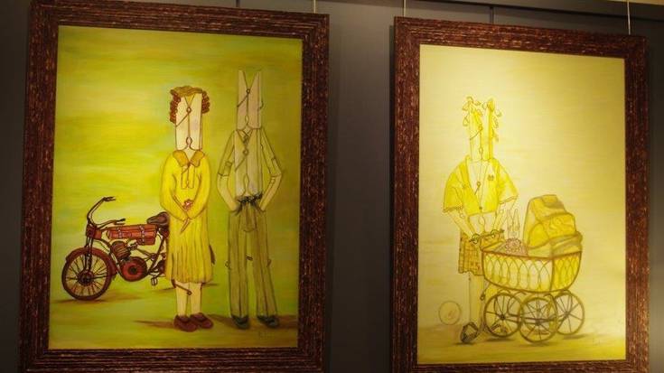 Ukitu surrealista daukaten koadroak ipini ditu Urizarbarrenak Bilbon