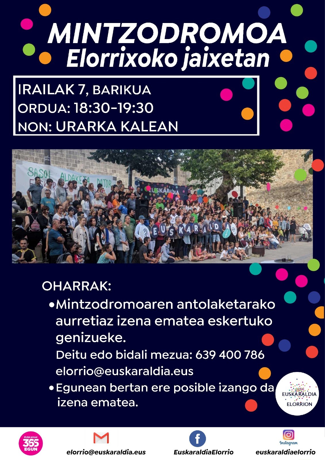 Barikuan berriketaldi eder bat egiteko proposamena dakargu