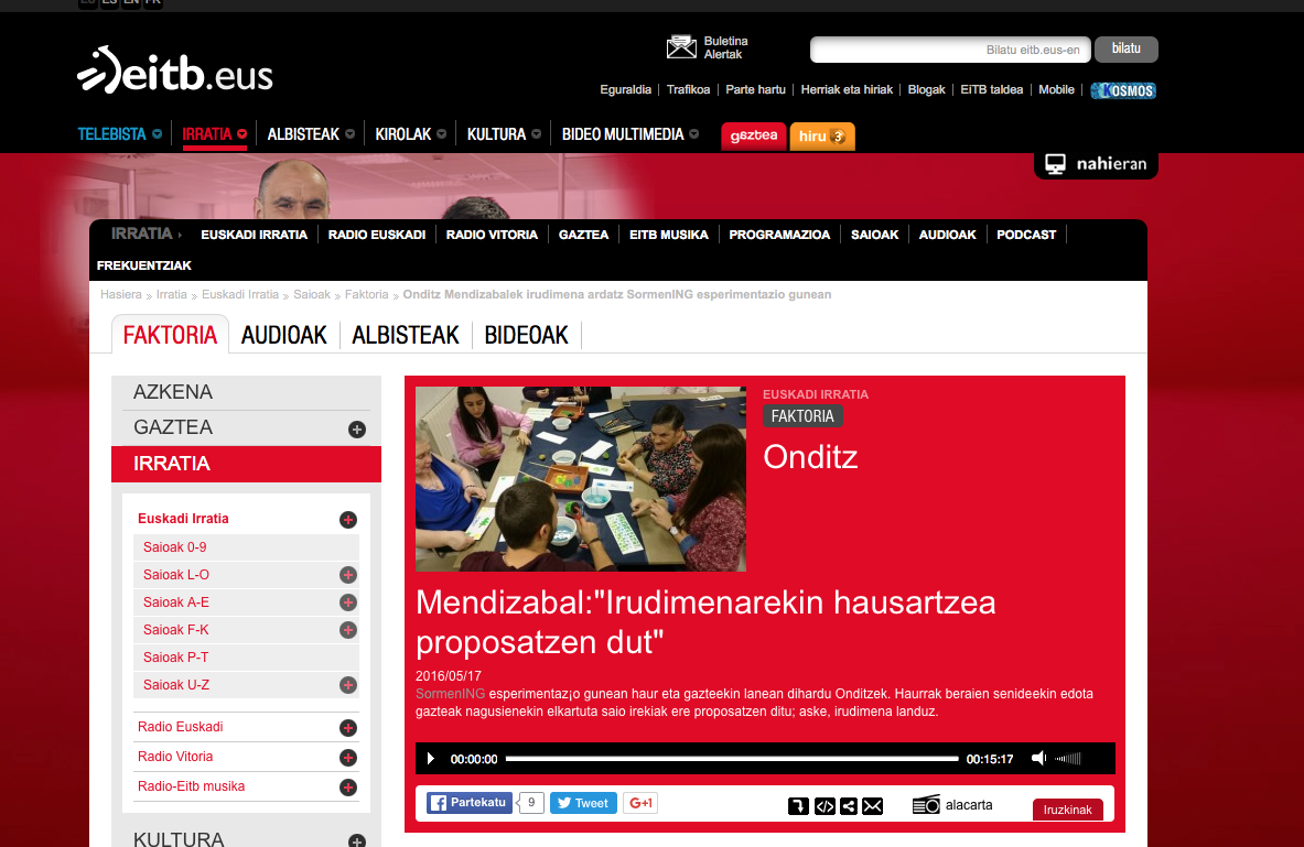 SORMENing Euskadi irratian, Faktoria saioan!!  
