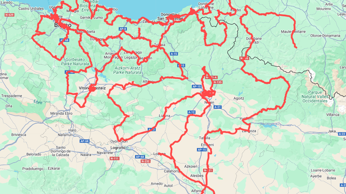 Kontsultatu Korrikako ibilbide osoa kilometroz kilometro eta kalerik kale