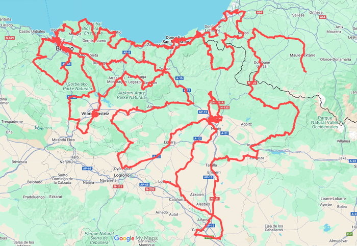 Kontsultatu Korrikako ibilbide osoa kilometroz kilometro eta kalerik kale