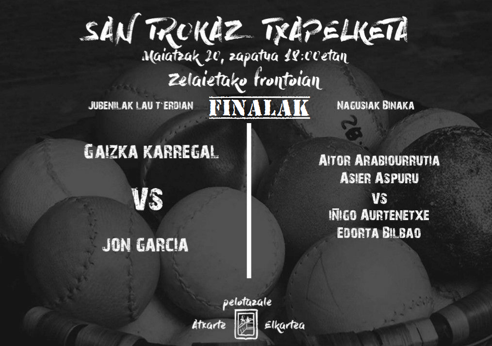 San Trokaz pilota txapelketako finalak zapatuan Abadiñon