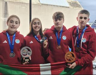 Amorebieta-Etxano Waterpolo Taldeko lau gazte podiumera igo dira Espainiako txapelketan
