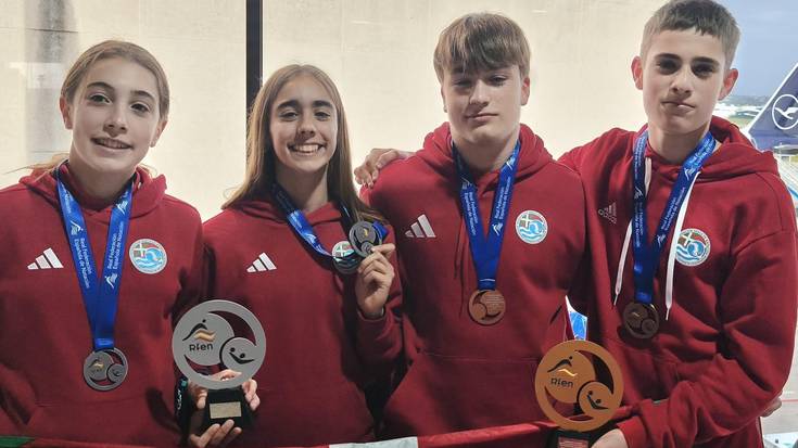 Amorebieta-Etxano Waterpolo Taldeko lau gazte podiumera igo dira Espainiako txapelketan