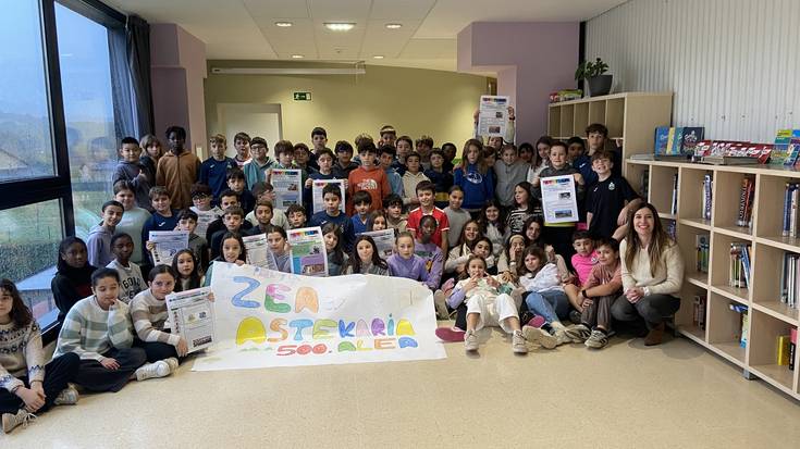 Zelaieta herri eskolako aldizkariaren 500. alea kaleratu dute