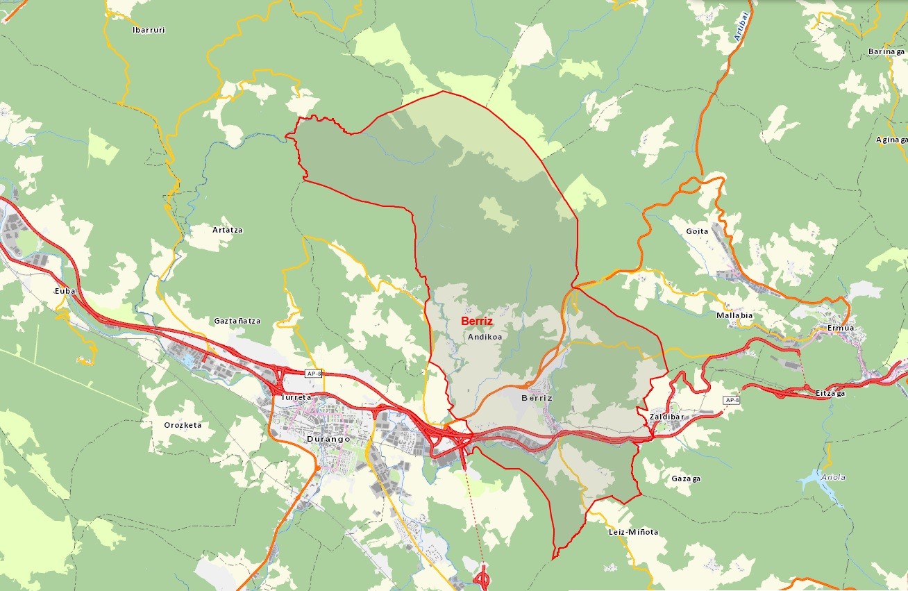 [MAPA] Zeintzuk dira nire udalerriaren mugak? Noraino joan naiteke kirola egitera?