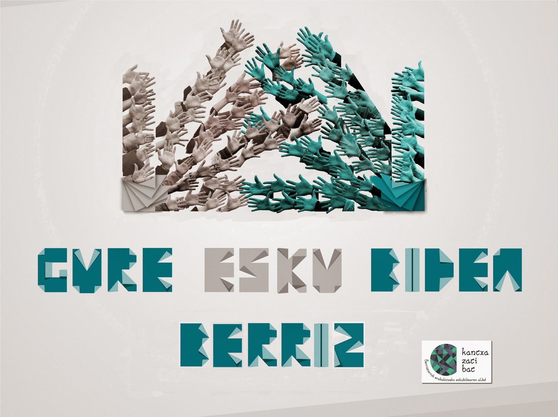 Berriztarren eskuekin osatutako mosaikoa