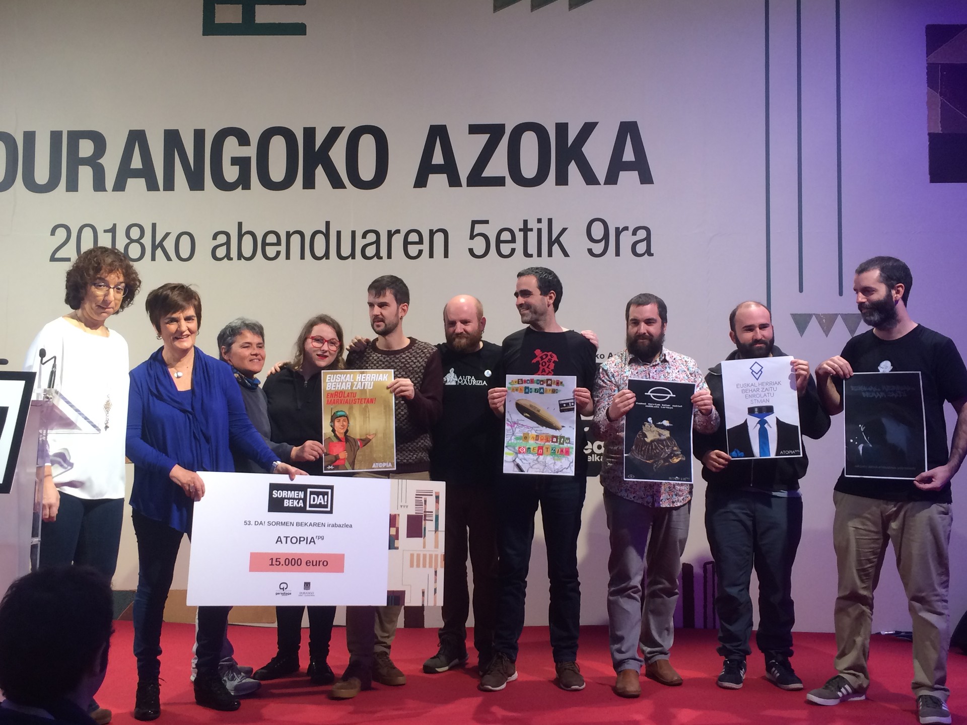 Etzi Portu Maritimoa taldeak irabazi du Durangoko Azokaren lehenengo Sormen Beka