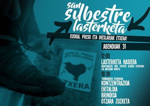 Elkartasunez betetako urte amaiera Abadiñon, euskal preso eta iheslarien eskubideen alde