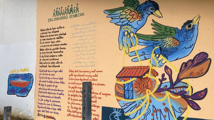 Horma irudi berria Zaldibarren, migratzaileen eskubideak aldarri