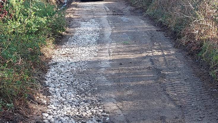 Sagasta eta Axpe arteko bidea konpontzen hasi dira